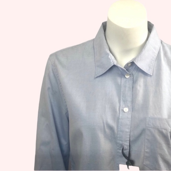 Gap Boyfriend fitted Oxford Blue Button Down Shirt - Picture 4 of 15